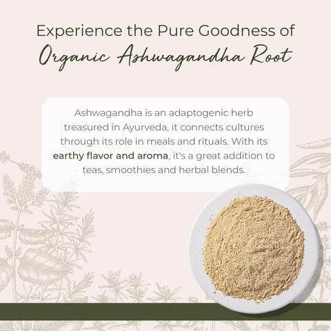 Starwest organic Ashwagandha powder in a bag for daily use.