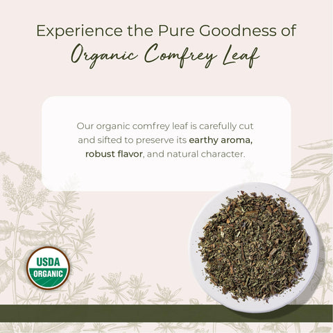 Starwest Botanicals comfrey leaf closeup texture highlights natural fibers ideal for topical blends
