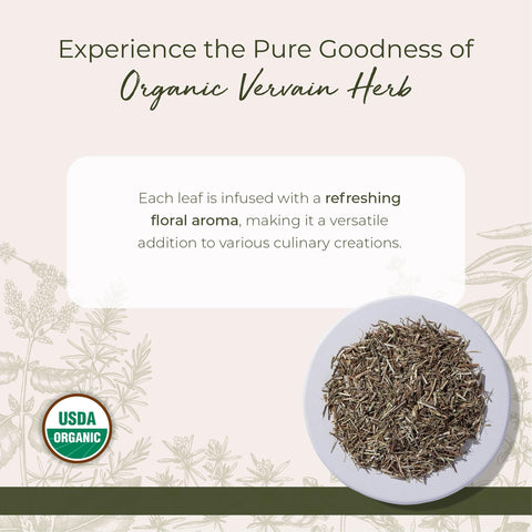 Starwest Botanicals vervain cut-and-sifted leaves shown in close-up.
