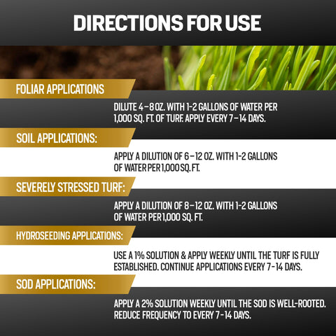 Stateside rapid grass growth from Humic Acid improves growth across Bermuda and Zoysia.