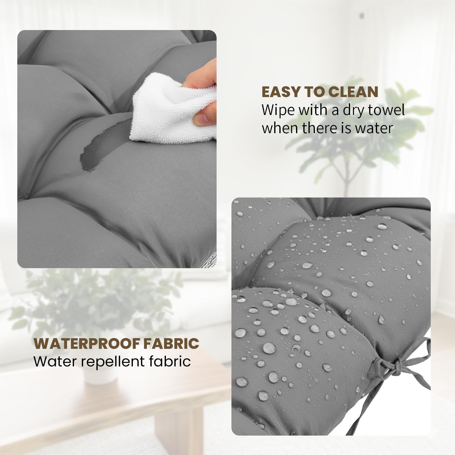 STAYDEN egg chair cushion fabric texture showcasing durable 300D material