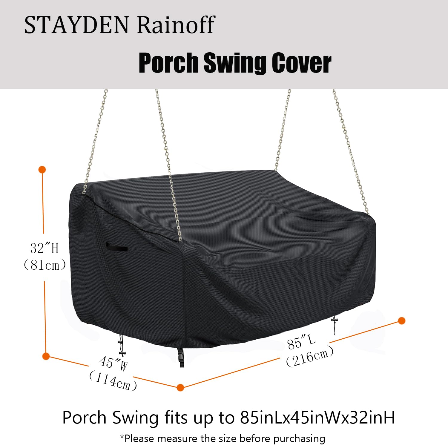 STAYDEN cover uses tear-resistant Oxford fabric for outdoor durability