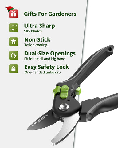 STAYGROW rust-resistant coating resists weather for durable garden use.