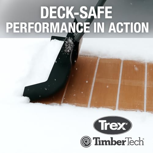 Stay+Safe Tools anti back-pain handle supports upright, comfortable shoveling sessions.