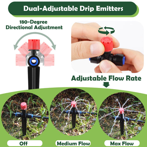 Staypot quarter-inch tubing compatibility ensures snug connection to irrigation lines.