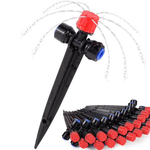 Staypot quick-connect emitter demonstrates a secure, leak-free garden connection.