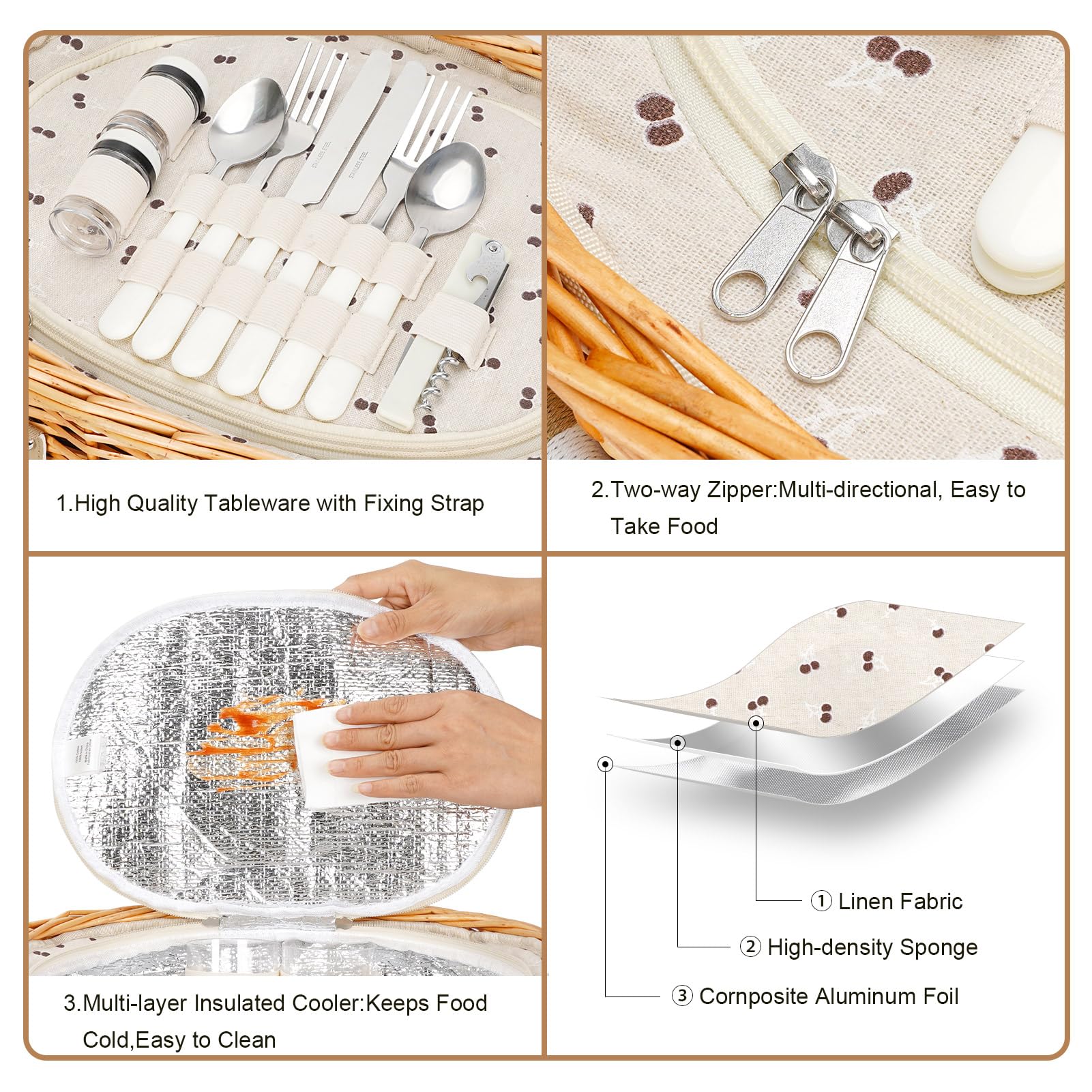STBoo salt and pepper shakers included for flavorful outdoor dining.