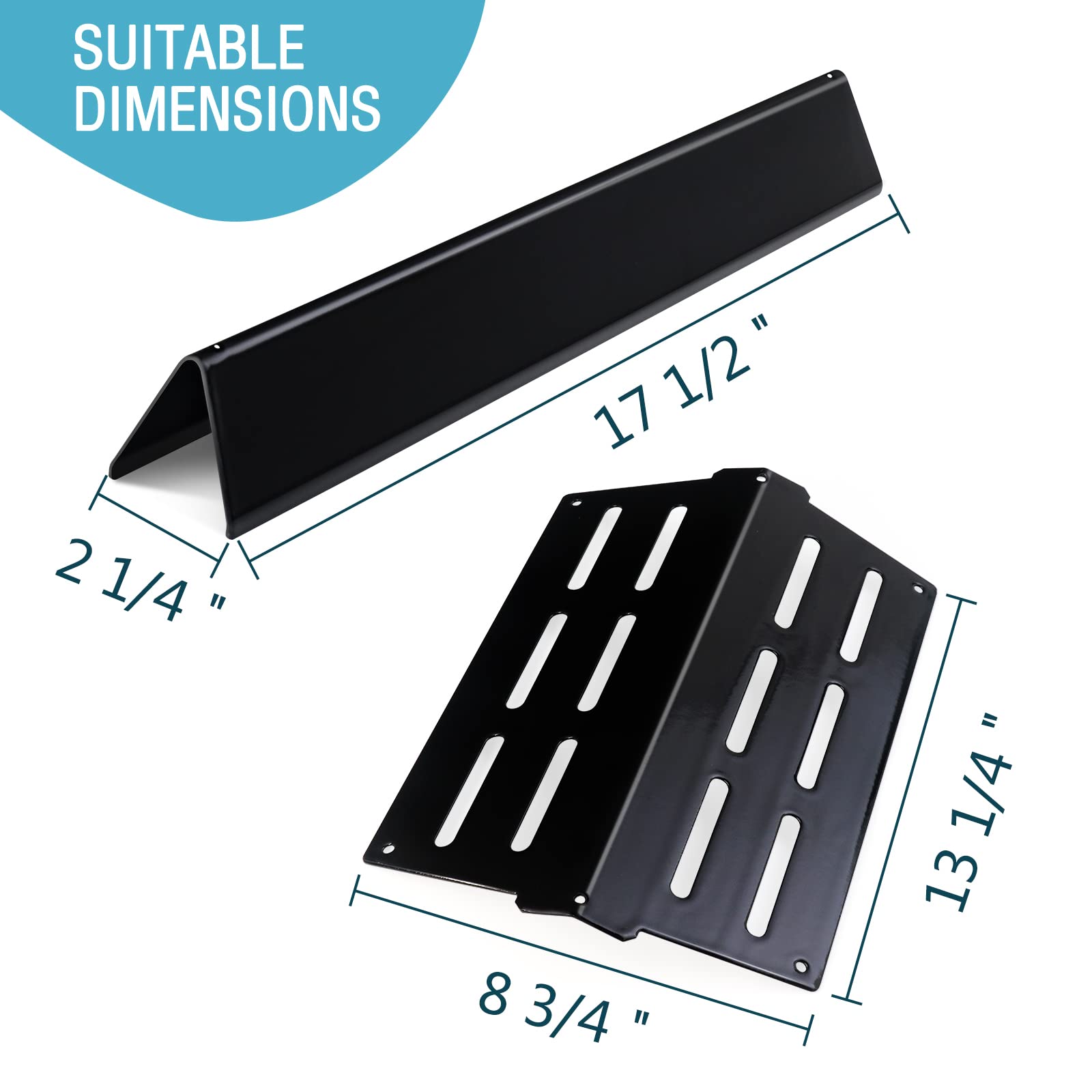STCNADCR heat deflector for Weber Genesis 320 distributes heat evenly for flavorful searing.