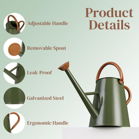 Stdemarzo indoor-outdoor watering can keeps houseplants hydrated with minimal soil disturbance.