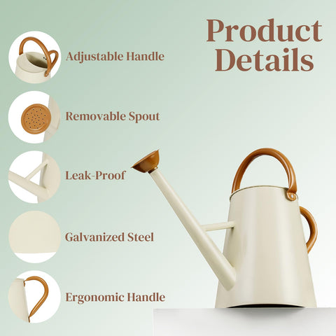 Stdemarzo large-capacity watering pot minimizes soil disturbance around plants.