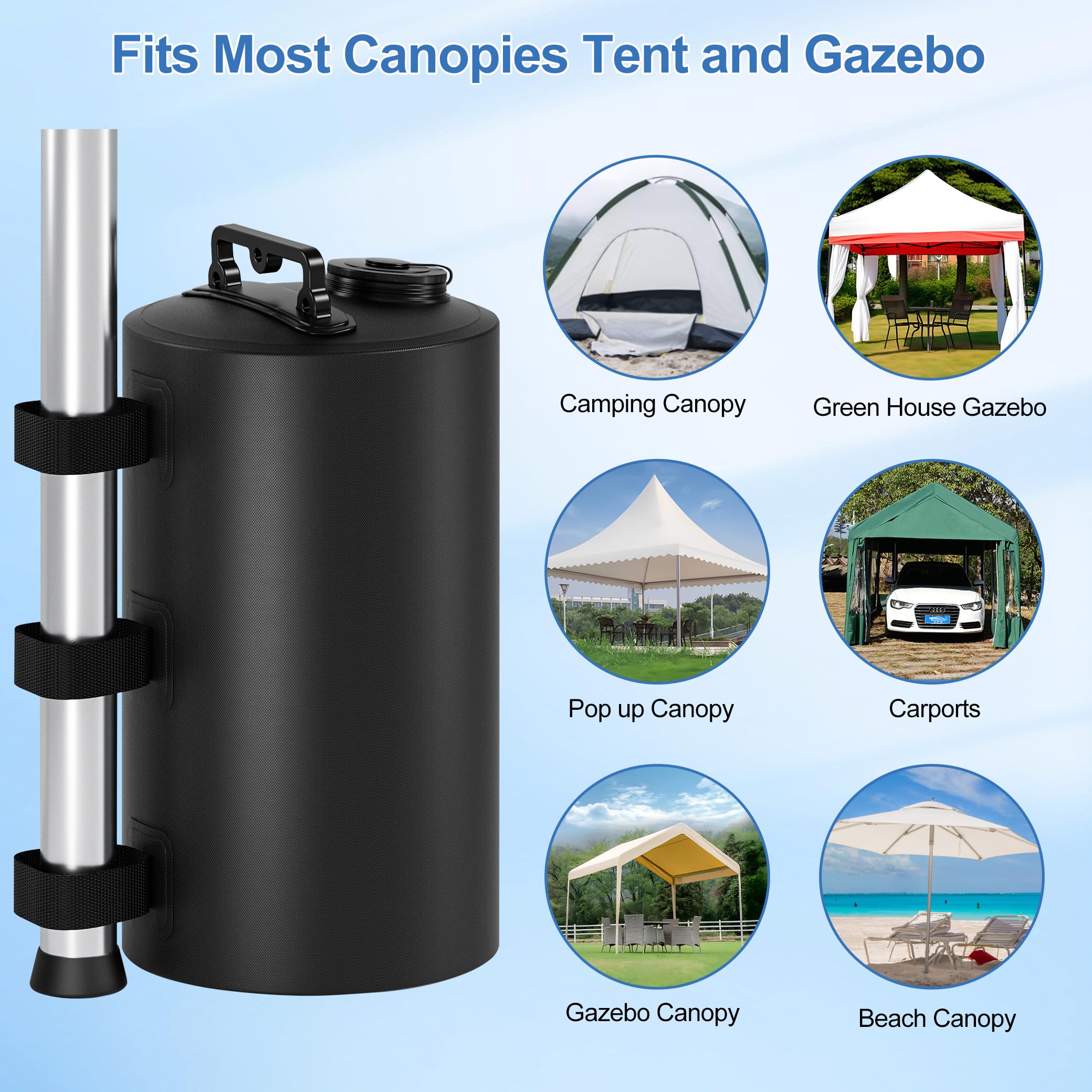 Stdserendi windproof stability weights attached to a tent leg