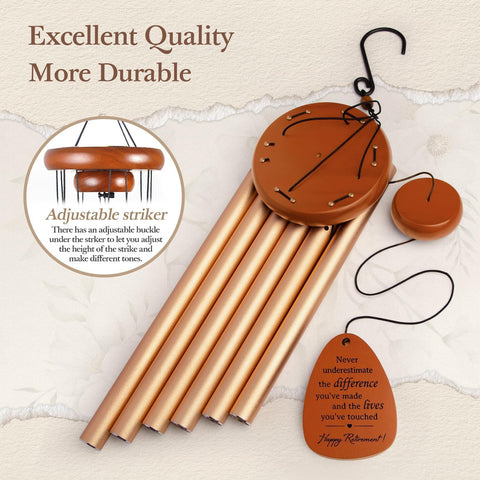 SteadStyle wind chime uses weatherproof aluminum tubes for outdoor durability.