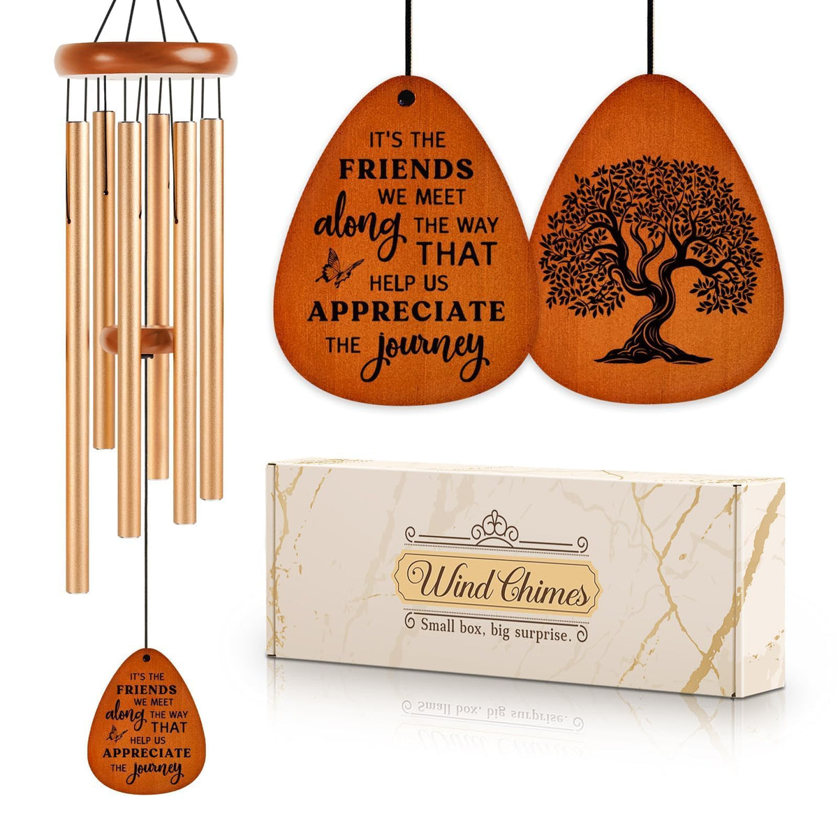 SteadStyle friendship wind chime in the garden creates a soothing outdoor ambience.