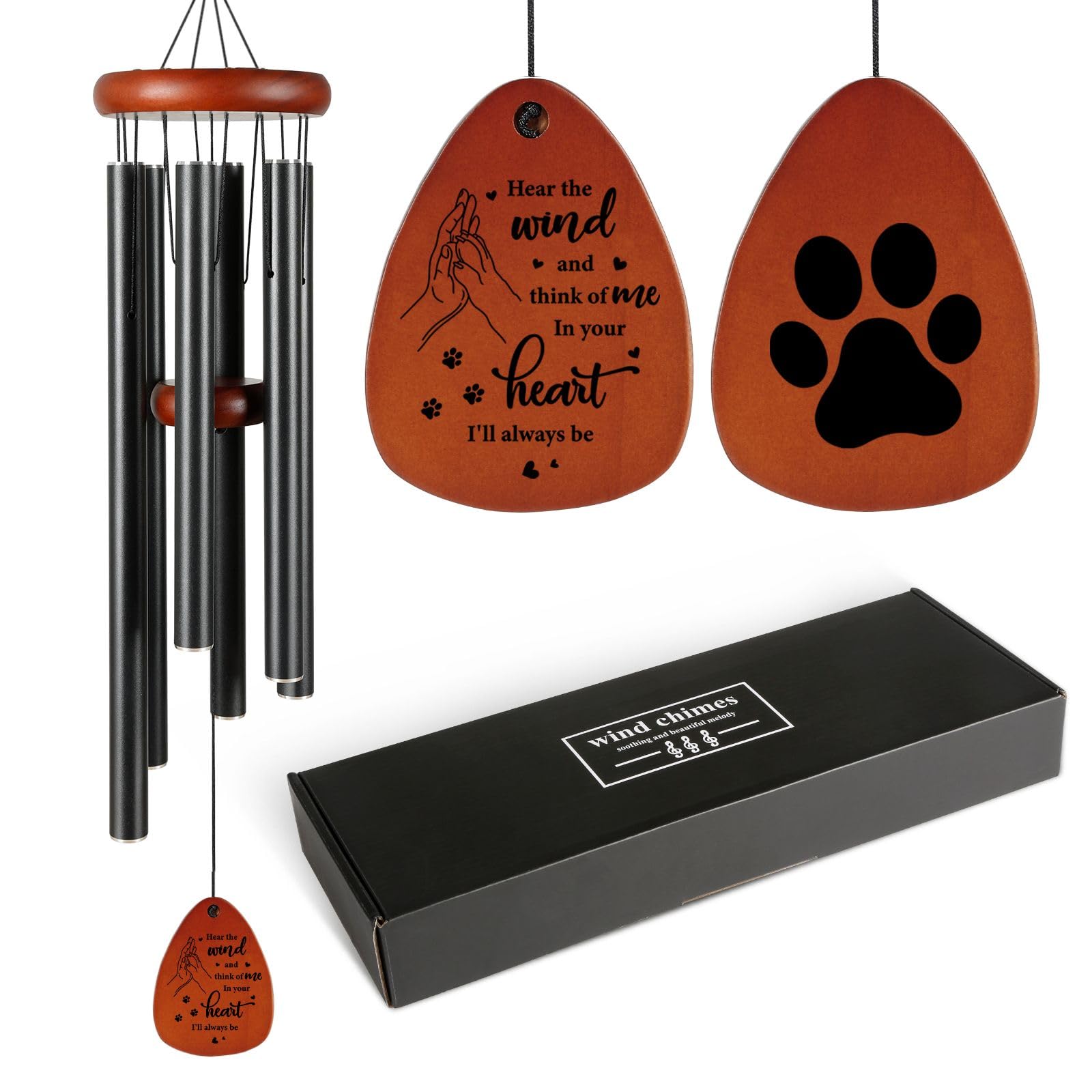 SteadStyle Pet Memorial Wind Chime in garden setting for comforting dog memory