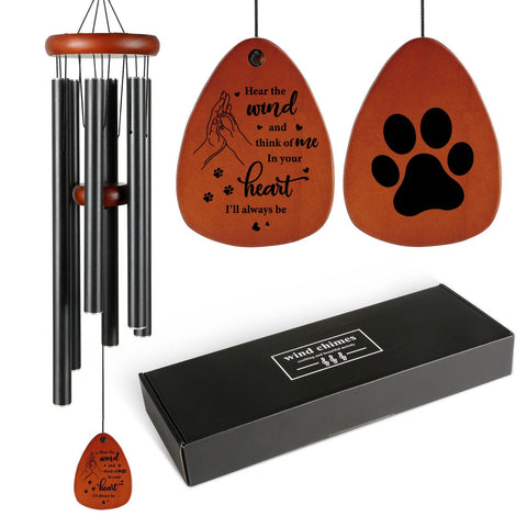 SteadStyle Pet Memorial Wind Chime in garden setting for comforting dog memory