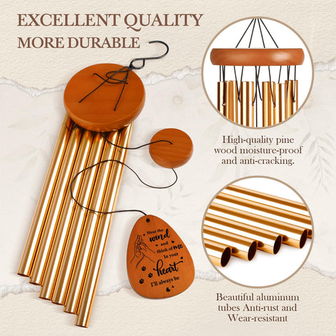 SteadStyle wind chime with anodized tubes for deep tones.