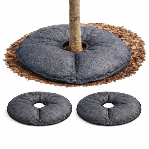 SteadySpring 24-inch tree mat front view shows consistent moisture delivery for root balls.