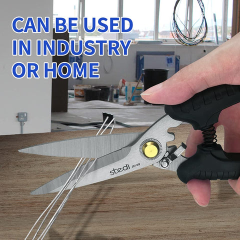 Stedi heavy-duty scissors with safety lock for safer storage
