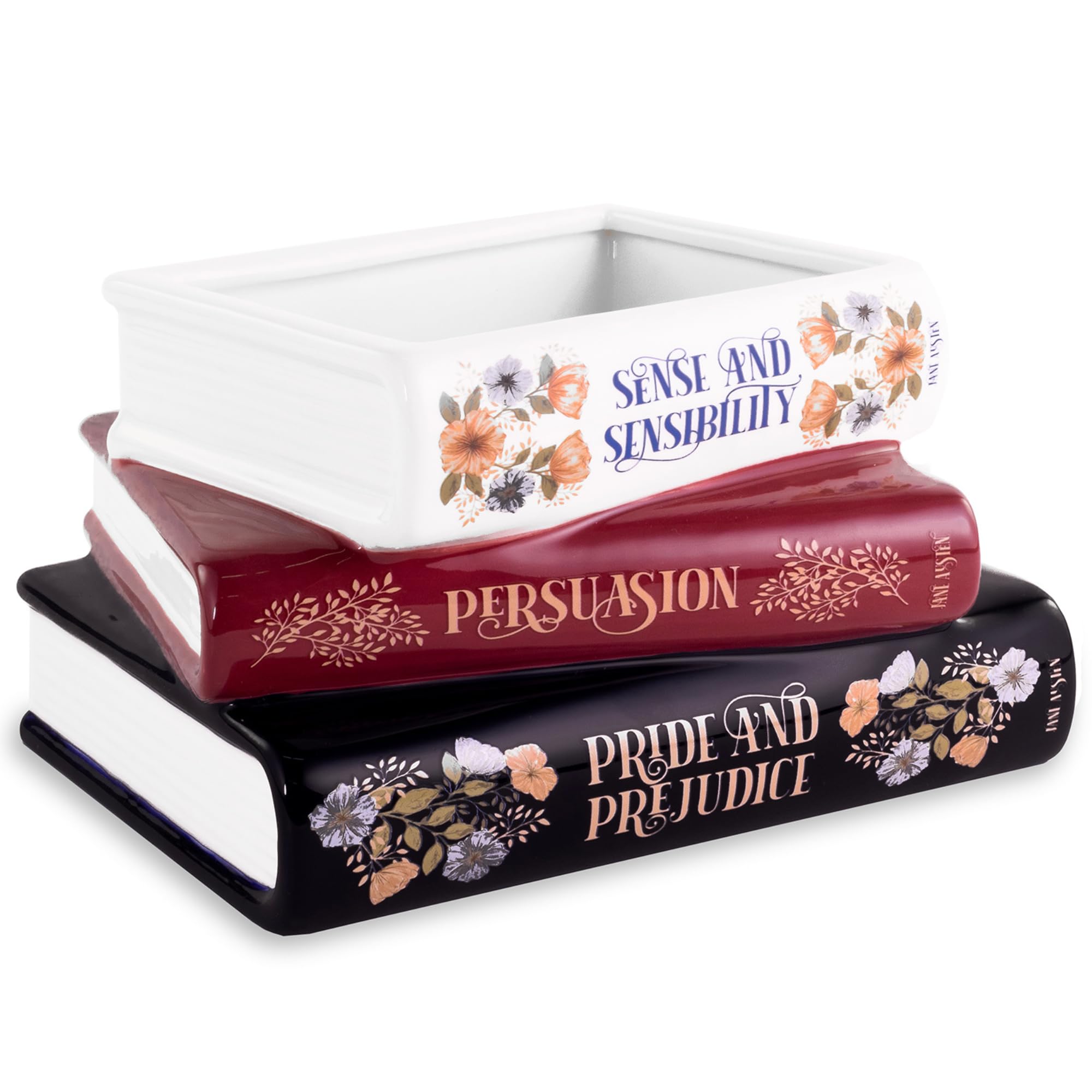 STEEL MILL AND CO Sense and Sensibility planter with ribbed pages suits desk greenery