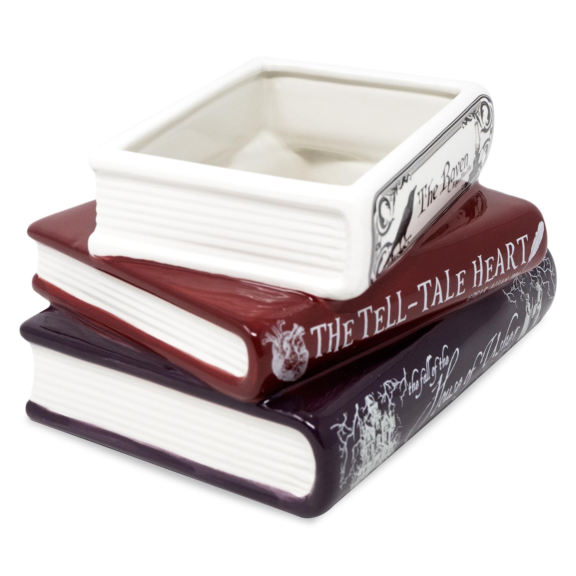 Steel Mill & Co book-shaped planter, side ribbed pages, tactile bookshelf vibe