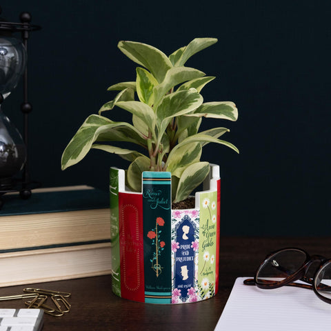 STEEL MILL & CO Desk decor item blends classic literature with modern organization.