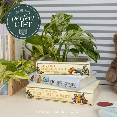 Giftable book lover decor planter for plant enthusiasts