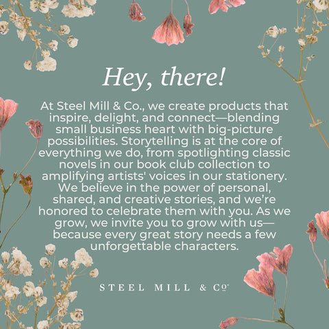 Steel Mill & Co wrapped-design book planter, decor for book lovers
