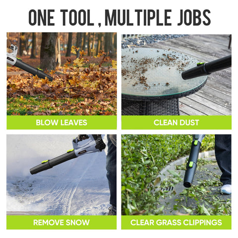 Steelite blower with ergonomic handle for comfortable operation.