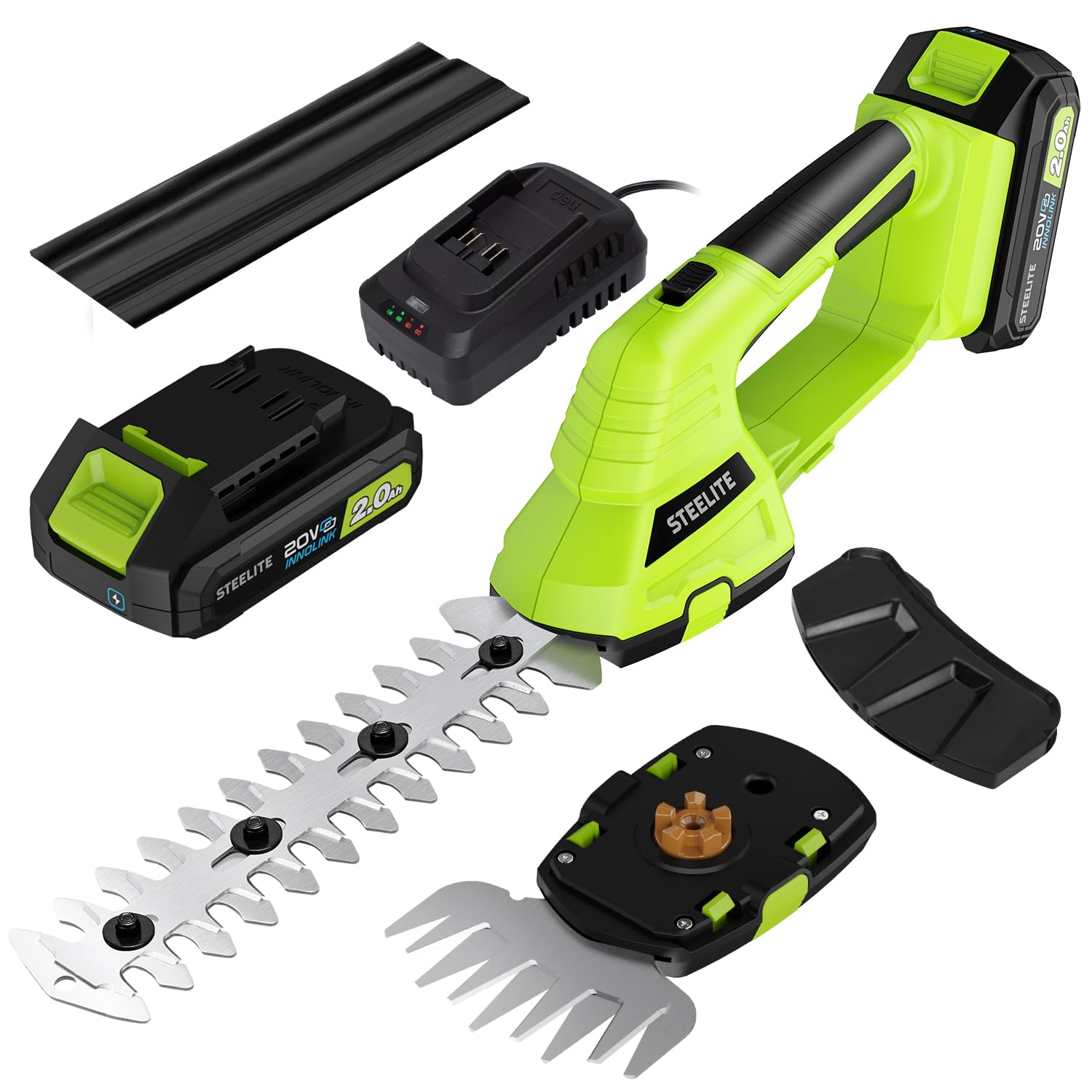 STEELITE cordless hedge trimmer 21V for precise trimming and flexible outdoor use