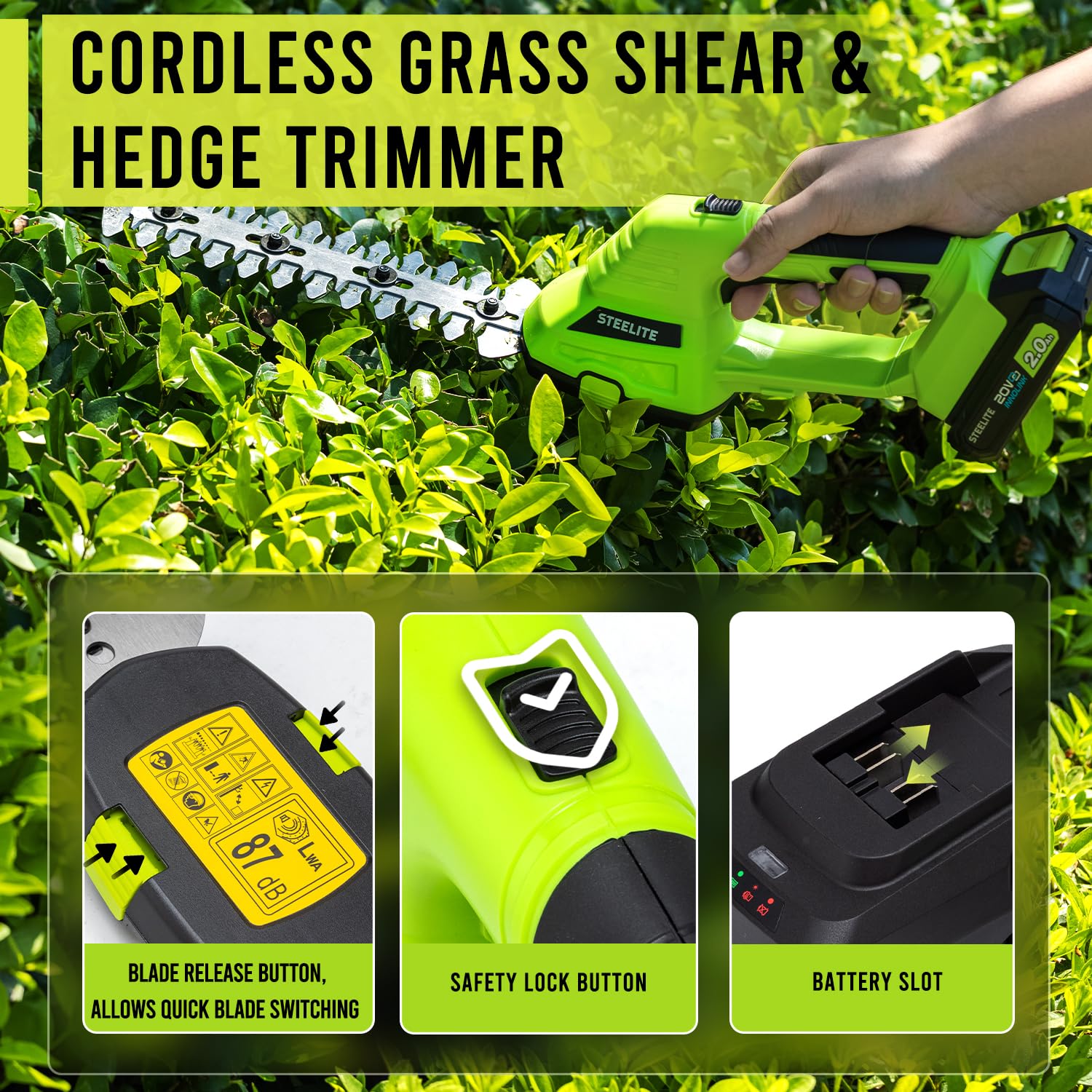 STEELITE hedger 2-36 inch for delicate shrub shaping
