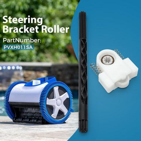 Steering bracket roller cam mechanism for smoother navigation