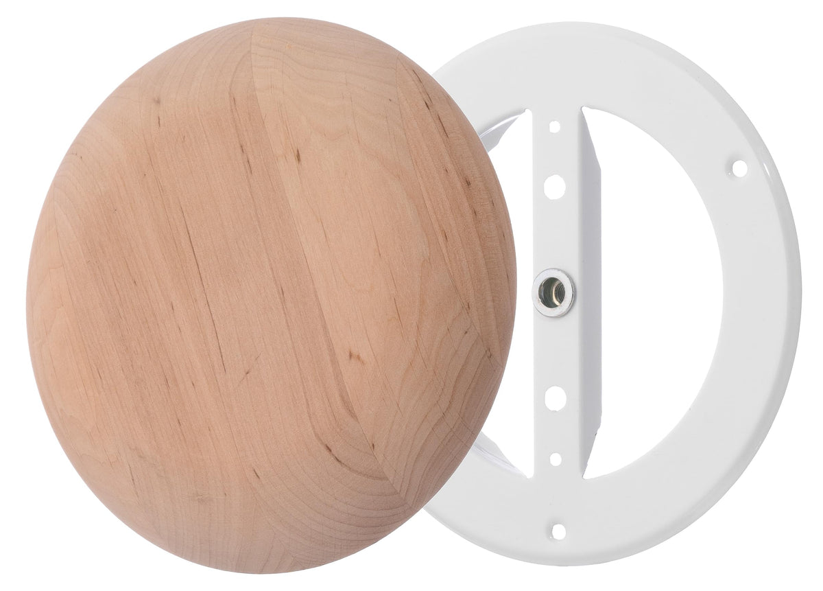 Steinberg14 wooden vent cover front view highlights natural black alder wood finish for durable, stylish ventilation.
