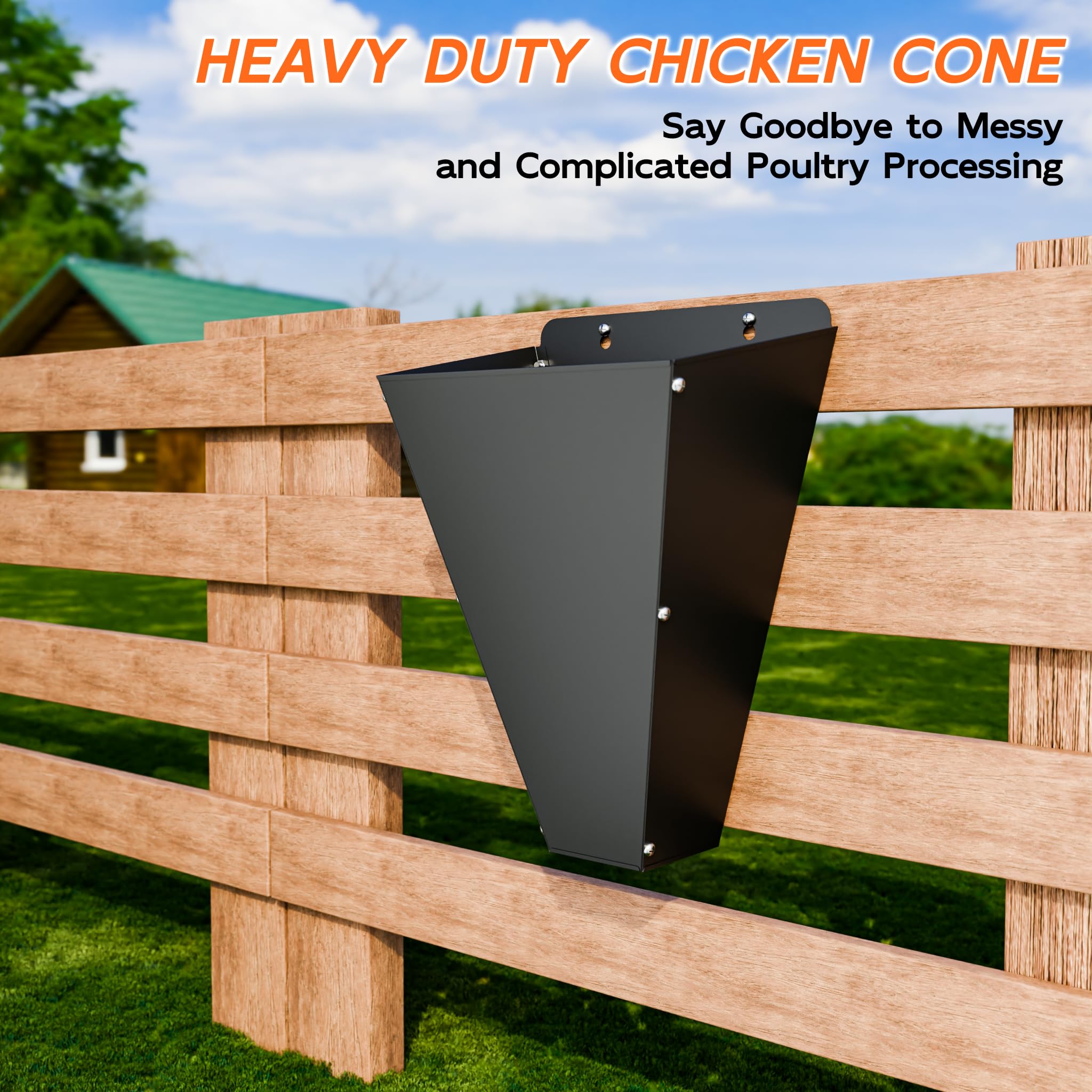 Steipirr flat back design chicken cone enables stable mounting on work surfaces.