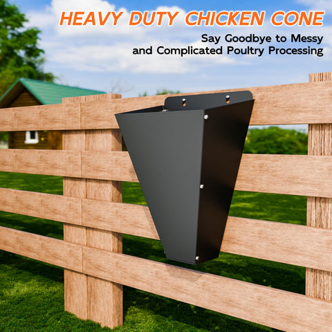 Steipirr flat back design chicken cone enables stable mounting on work surfaces.