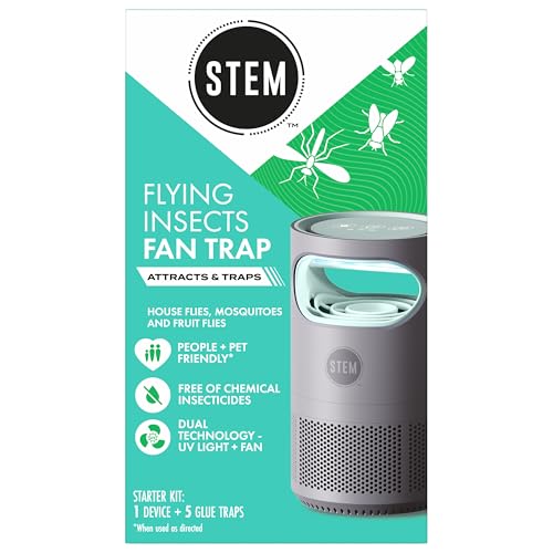 STEM Flying Insect Fan Trap compact design for countertops or shelves.