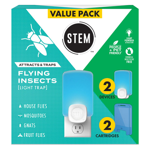 STEM Flying Insect Trap front view captures pests without chemicals.
