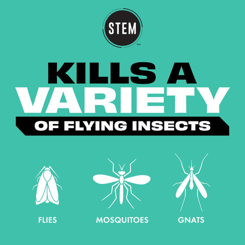 STEM kills flies, mosquitoes and gnats outdoors, effective garden defense