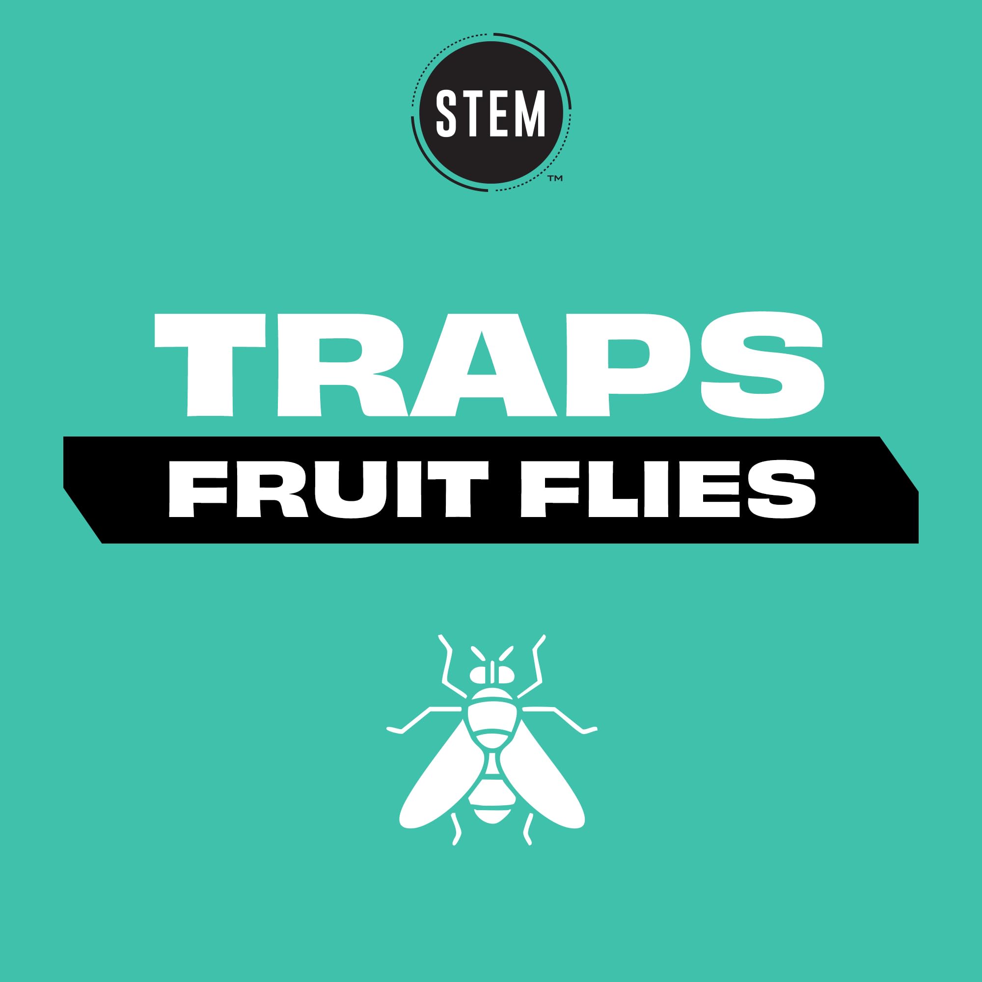 STEM Kills Fruit Fly Trap closeup on botanical extracts highlights safe ingredients.