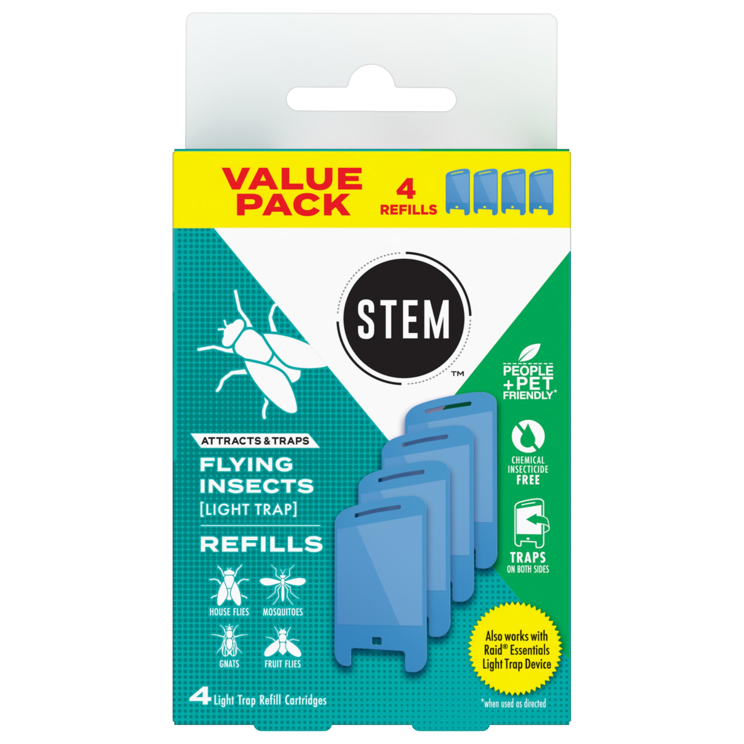STEM light trap refill close-up highlights compact cartridge design