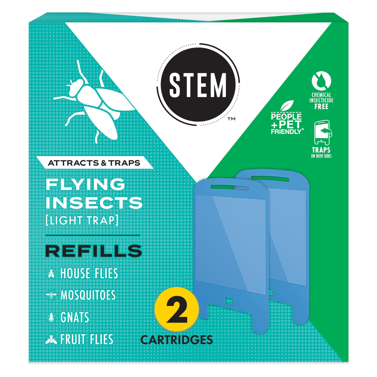 STEM Light Trap refill cartridge capturing indoor mosquitoes.