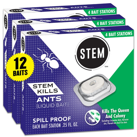 STEM Liquid Ant Bait activation film being peeled for quick setup