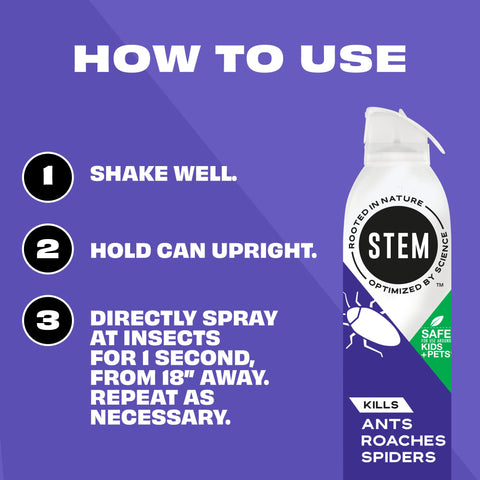 STEM safe around people and pets spray for family spaces.