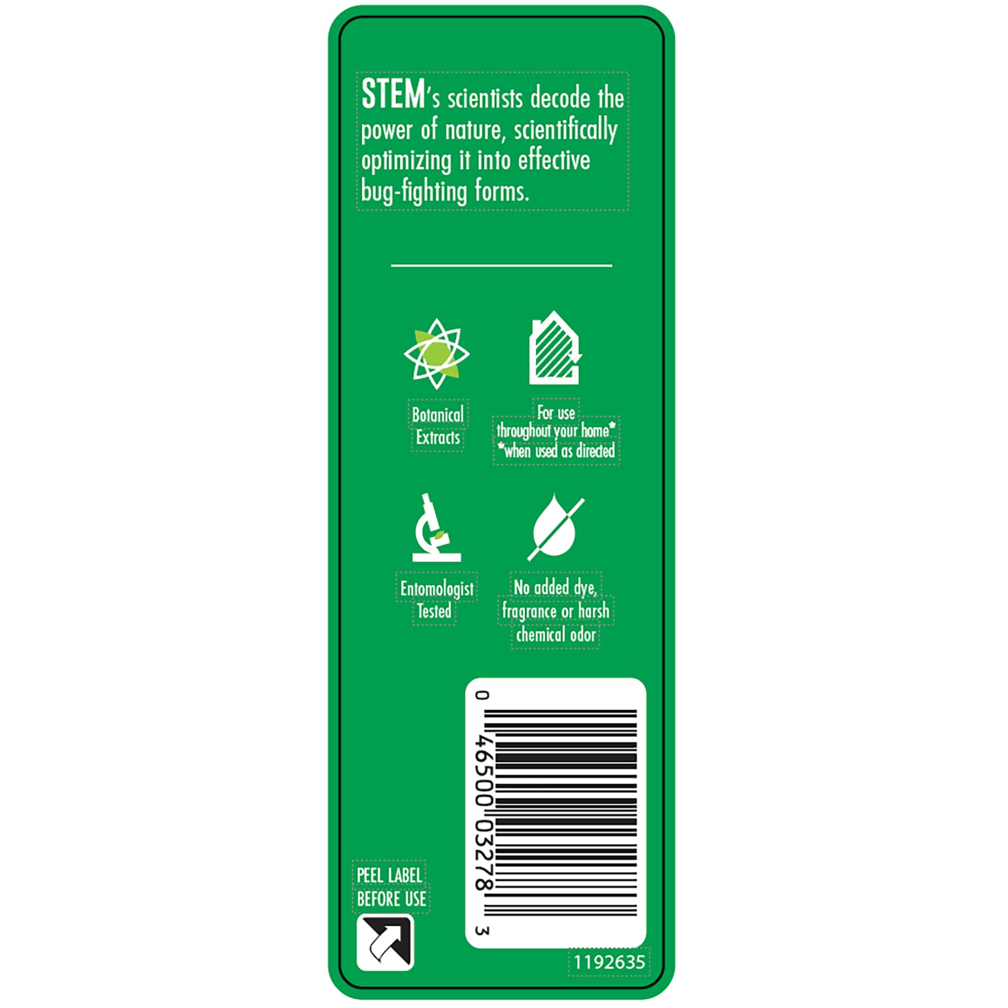 STEM safe around pets when used guidance on packaging