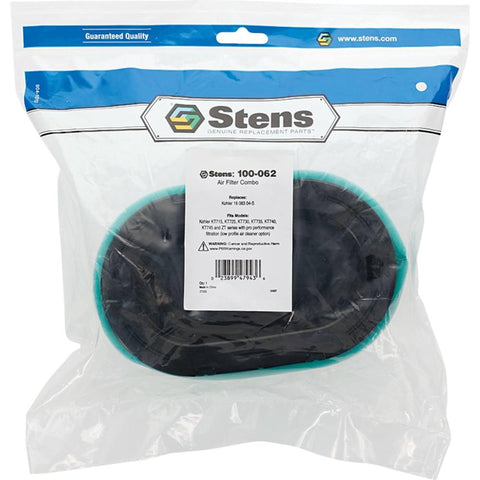 Stens 100-062 fits Kohler KT745 models for reliable engine filtration.