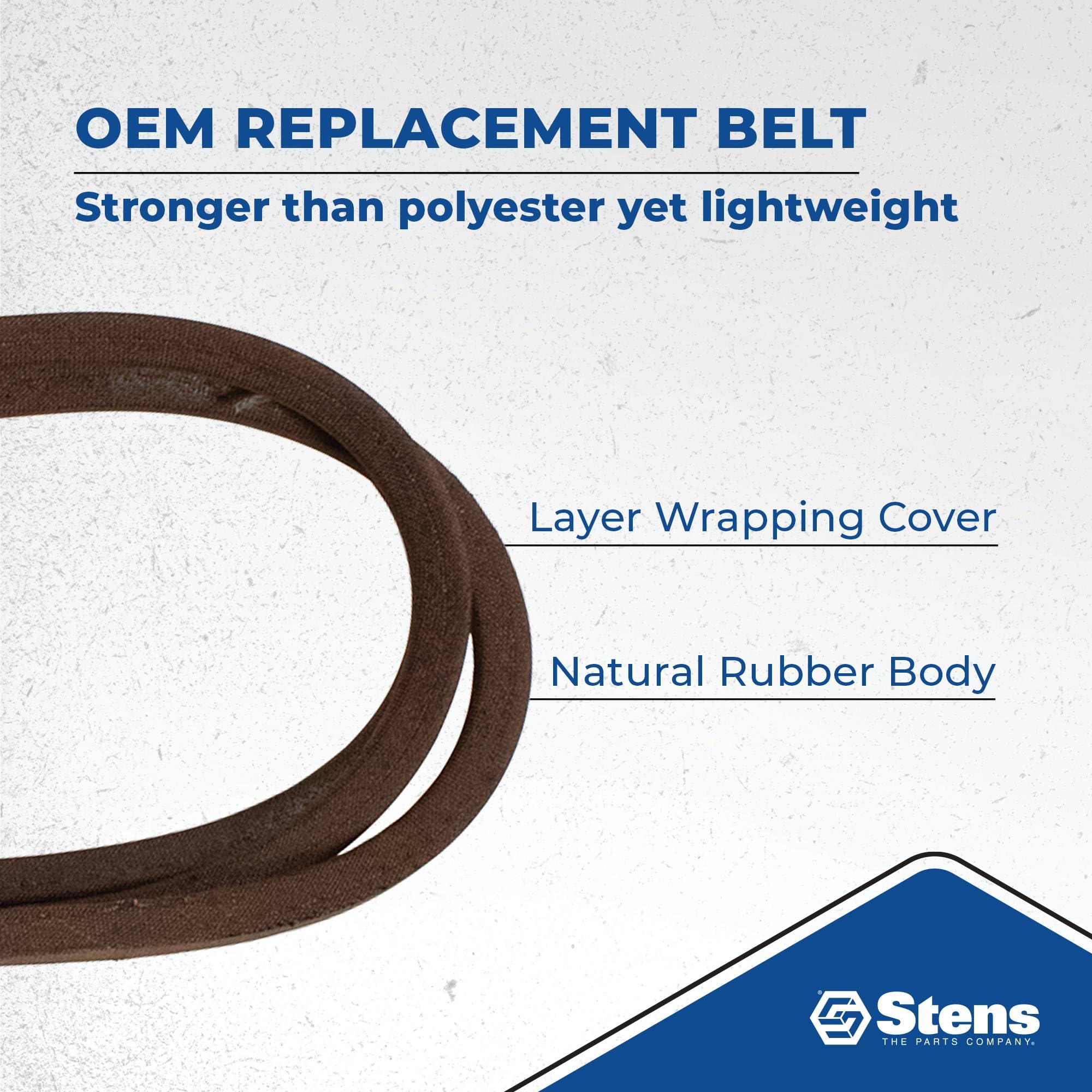 Stens 103-1/4 inch length and 1/2 inch width.