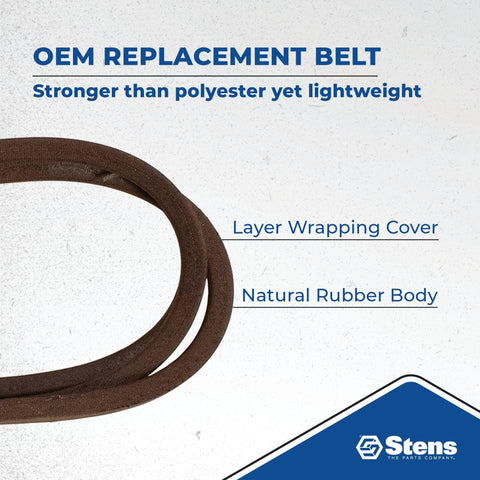 Stens 103-1/4 inch length and 1/2 inch width.
