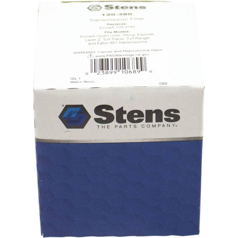 Stens 120-380 pressure relief valve at 18–22 psi supports safe operation.
