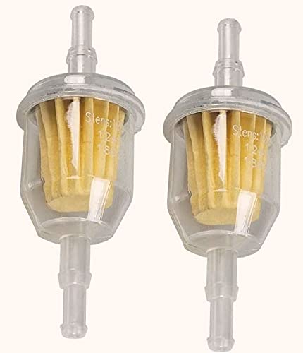 Stens 120-436 fuel filter clear 2-pack for lawn equipment with visible filtration and broad compatibility