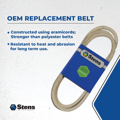 Stens 265-435 belt length check shown at 100 inches