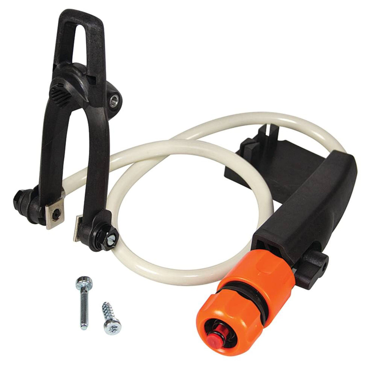 Stens water attachment kit for Stihl TS410 in black improves blade cooling during use.
